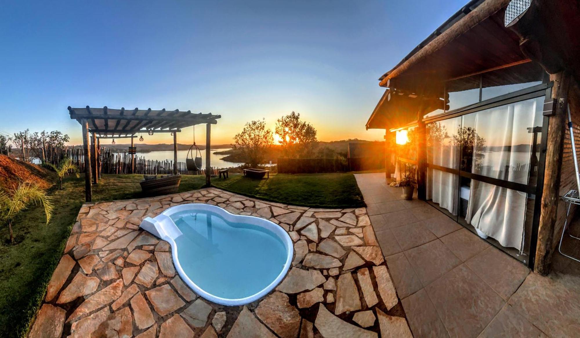 Chale Mirante, Piscina, Cachoeira, Lago E Vista Espetacular Alexania Exterior foto